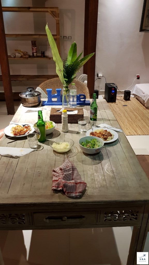 self prepared dinner ubud bali