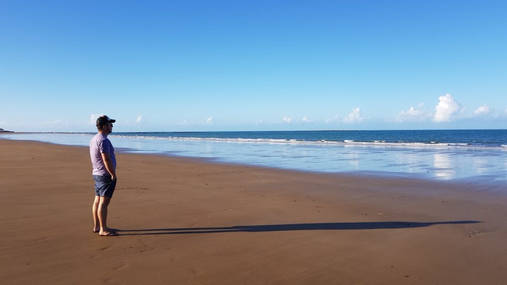 sarina beach selfie low tight queensland australia